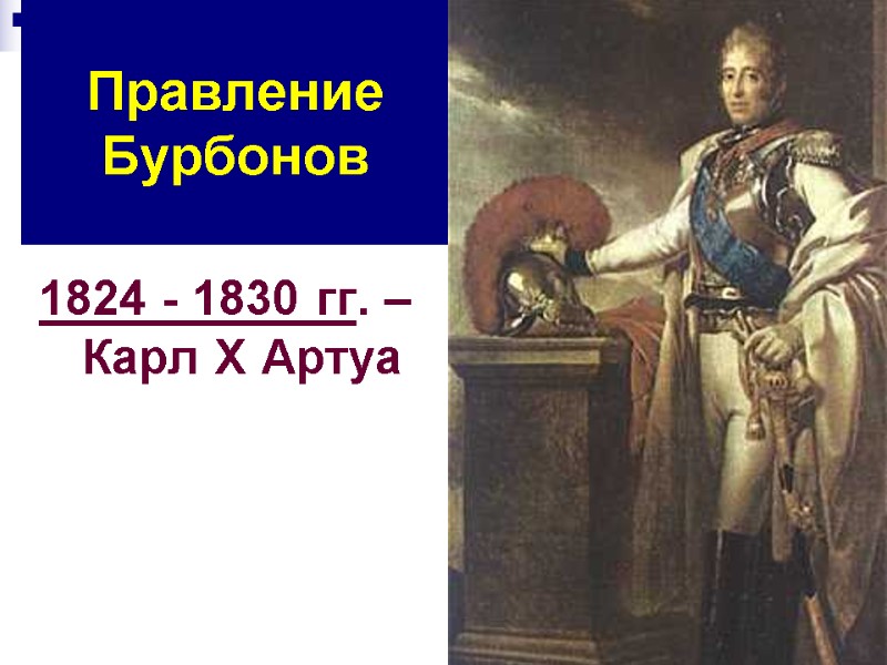 Правление Бурбонов 1824 - 1830 гг. – Карл X Артуа